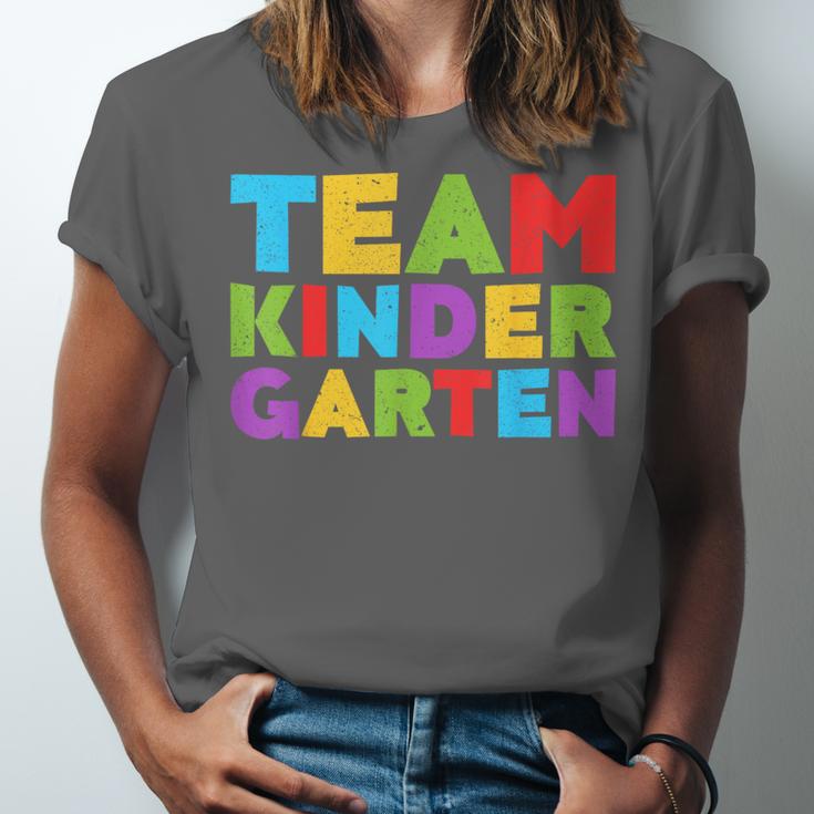 Team Kindergarten Shirt Teacher Back To School Graduation Men Women Girls Kids Unisex Jersey T-Shirt