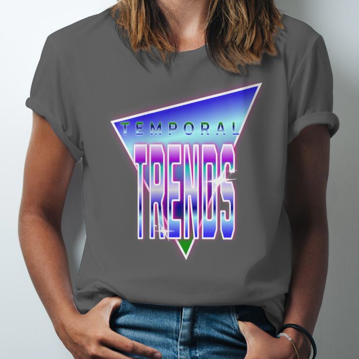 Temporal Trends Vaporwave Style Retro Nostalgia Look Unisex Jersey T-Shirt