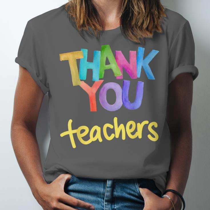 Thank You Teacher Appreciation Graduation Men Women Girls Kids Unisex Jersey T-Shirt