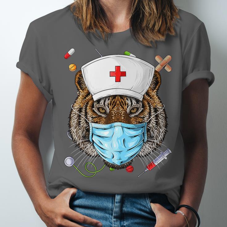 Tiger Nurse RN ER Nursing School Graduation Unisex Jersey T-Shirt