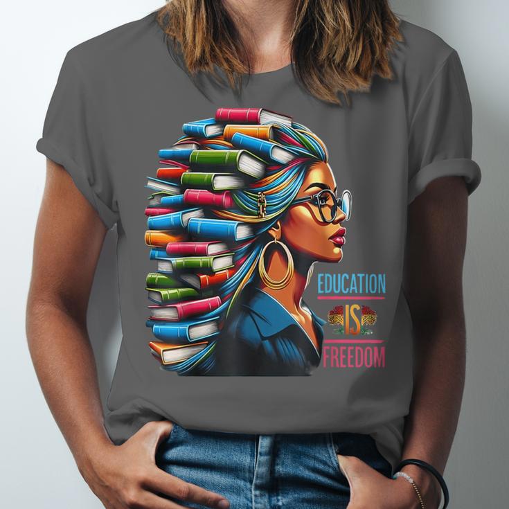History Education Is Freedom Books Teacher Women Girls Unisex Jersey T-Shirt