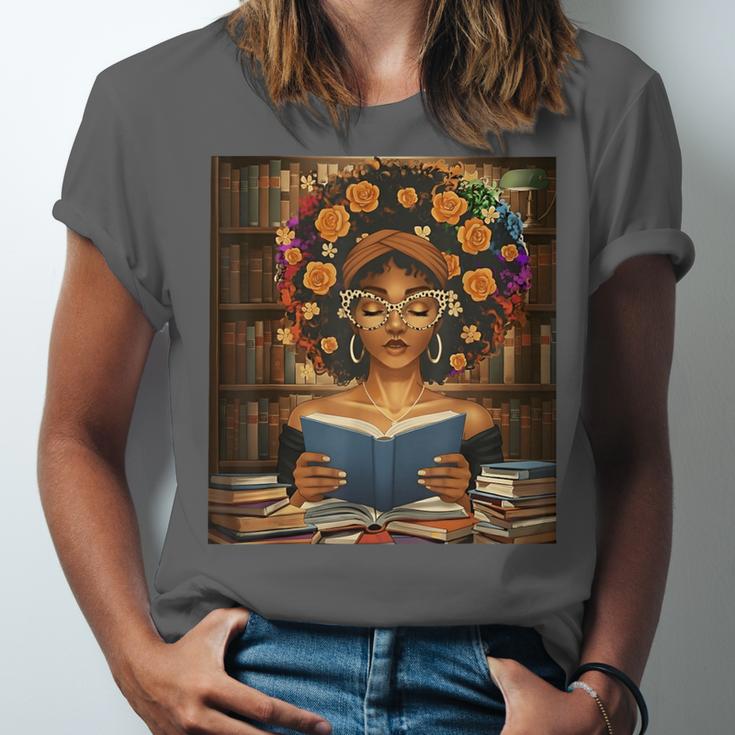 History Month Black Afro Girl Women Book Lovers Flower Unisex Jersey T-Shirt History Month Black Afro Girl Women Book Lovers Flower Unisex Jersey T-Shirt