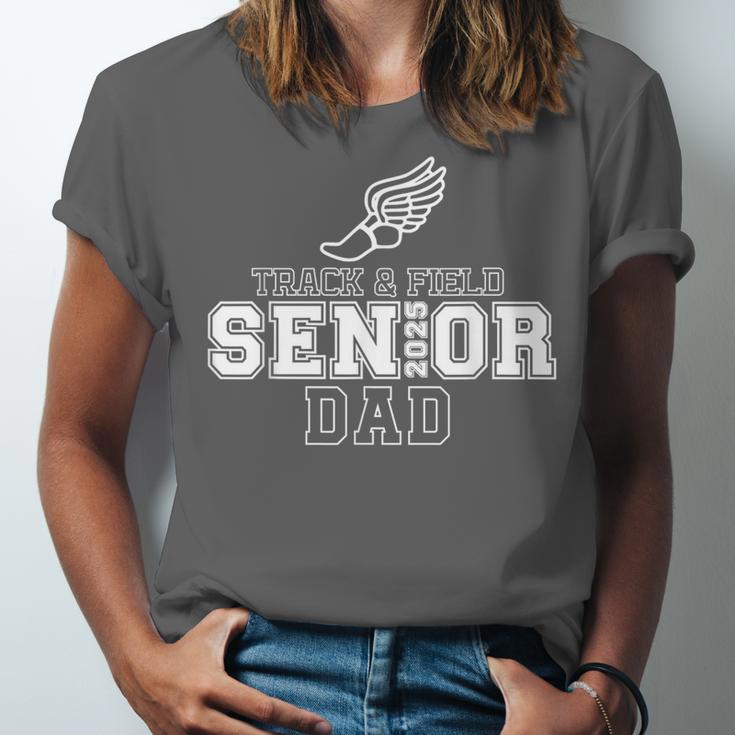 Track & Field Senior Dad 2025 Graduation Year Unisex Jersey T-Shirt
