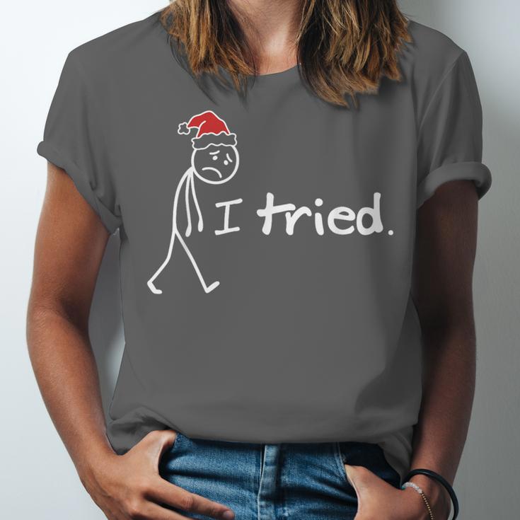 I Tried Christmas Introvert Unisex Jersey T-Shirt I Tried Christmas Introvert Unisex Jersey T-Shirt