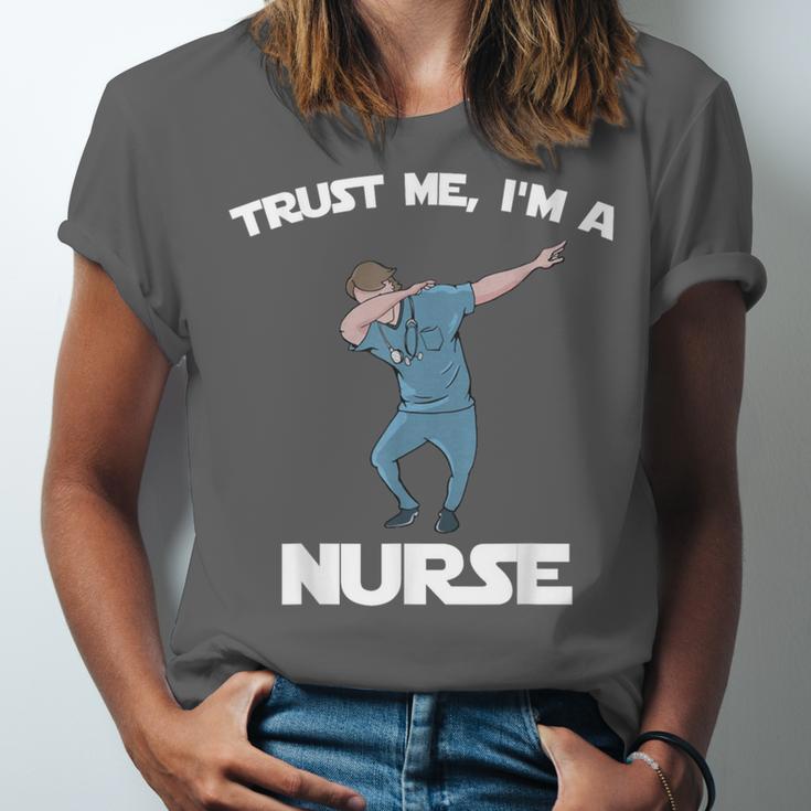 Trust Me I'm Nurse Shirt Dabbing Gift Nursing Graduation Unisex Jersey T-Shirt