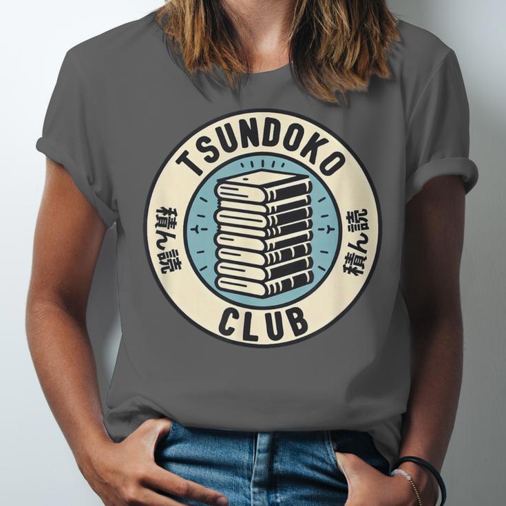 Tsundoku Club Book Lovers Bibliophile Booktok Reading Unisex Jersey T-Shirt