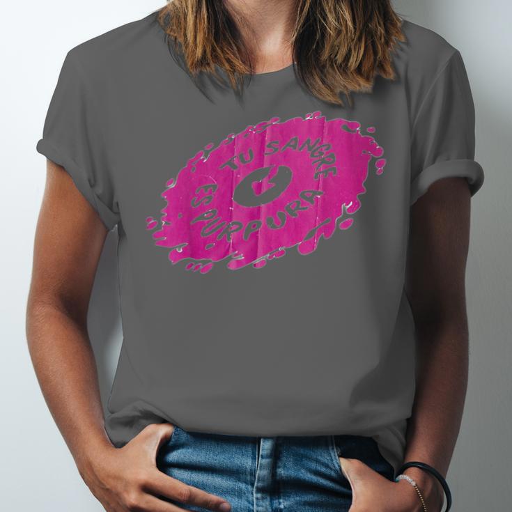 Tu Sangre Es Purpura Mexican Nostalgia Unisex Jersey T-Shirt