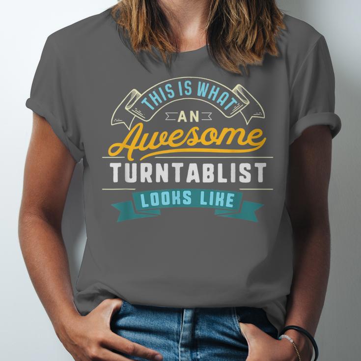 Turntablist Shirt Awesome Job Occupation Graduation Unisex Jersey T-Shirt