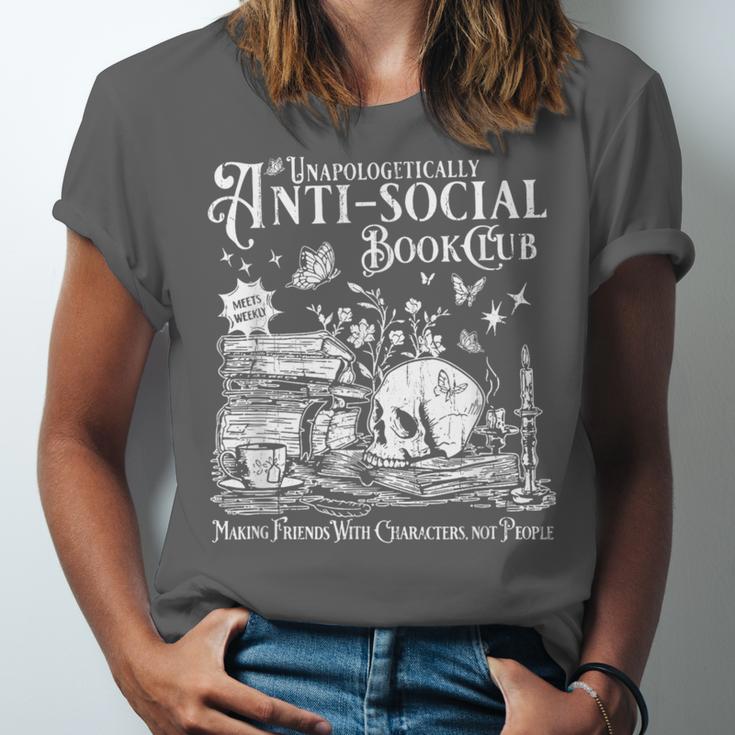 Unapologetically Anti Social Book Club Introvert Reader Unisex Jersey T-Shirt Unapologetically Anti Social Book Club Introvert Reader Unisex Jersey T-Shirt