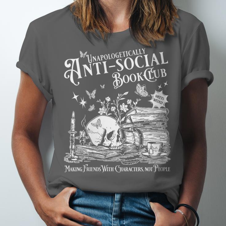 Unapologetically Antisocial Book Club Meets Weekly Retro Unisex Jersey T-Shirt Unapologetically Antisocial Book Club Meets Weekly Retro Unisex Jersey T-Shirt