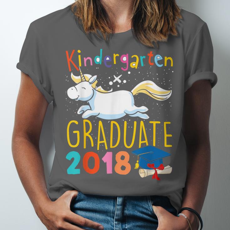 Unicorn Kindergarten Graduation Shirt Girls Unisex Jersey T-Shirt