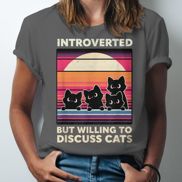 Unique Art For Introverted Cat Fans -Adults Cat Humorous Introvert Small Unisex Jersey T-Shirt