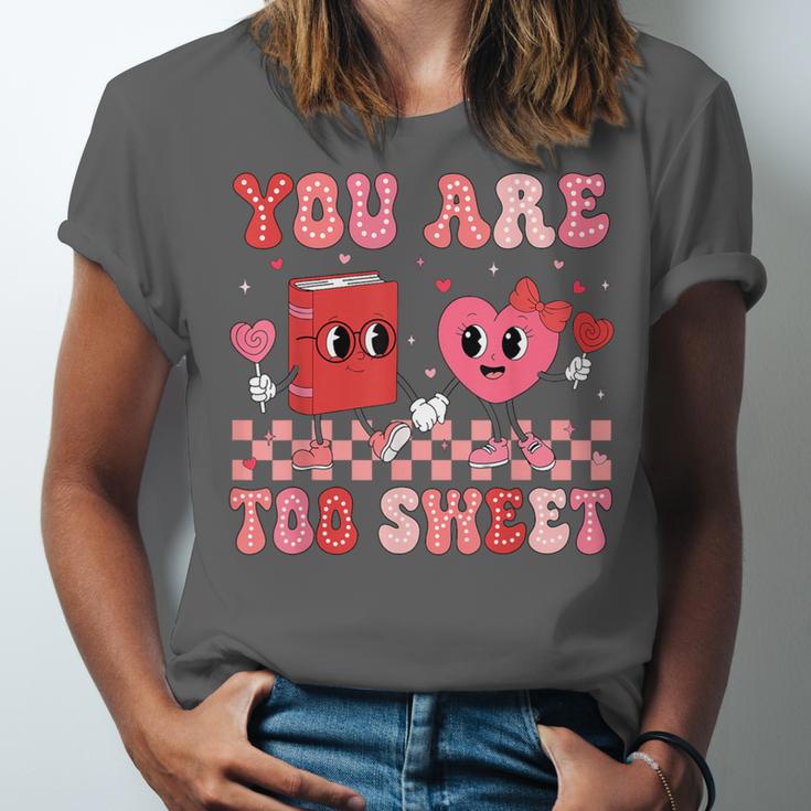 Valentine Day Book You Are Too Sweet Librarian Teacher Kids Unisex Jersey T-Shirt Valentine Day Book You Are Too Sweet Librarian Teacher Kids Unisex Jersey T-Shirt
