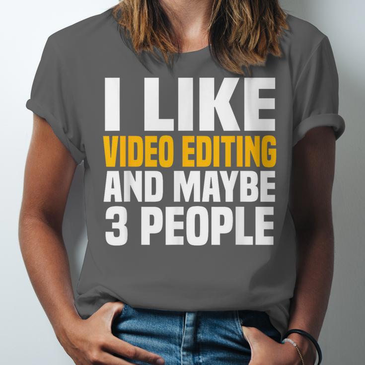 Video Editor Introvert Editing Production Filmmaking Job Unisex Jersey T-Shirt Video Editor Introvert Editing Production Filmmaking Job Unisex Jersey T-Shirt
