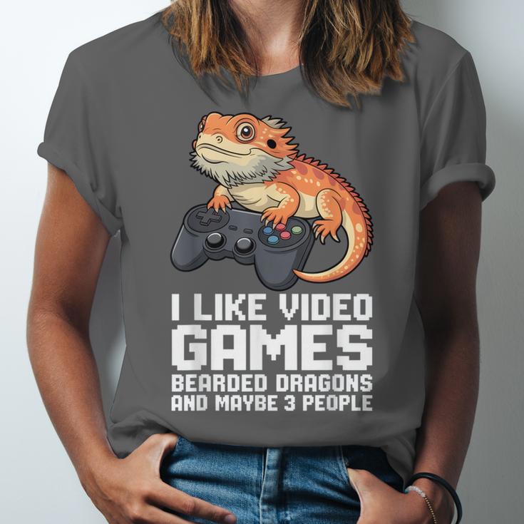 I Like Video Games Bearded Dragon Gamer Introvert Mood Unisex Jersey T-Shirt I Like Video Games Bearded Dragon Gamer Introvert Mood Unisex Jersey T-Shirt
