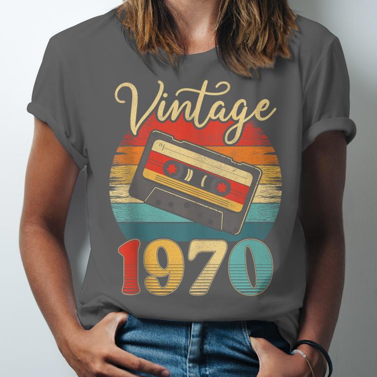 Vintage 1970 Retro Cassette Tape 70s Born Nostalgia Birthday Unisex Jersey T-Shirt