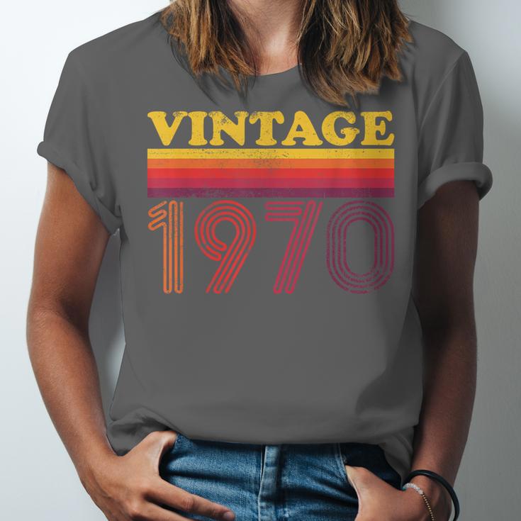 Vintage 1970 Retro Style 70's Born Nostalgia Vibes Birthday Unisex Jersey T-Shirt