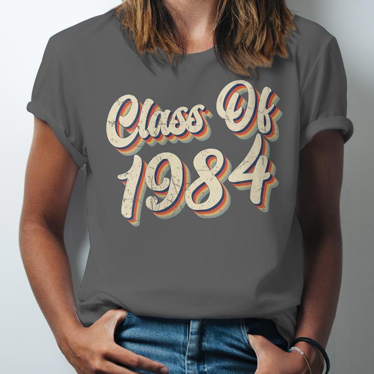 Vintage Class Of 1984 40th Reunion High School Graduation 84 Unisex Jersey T-Shirt