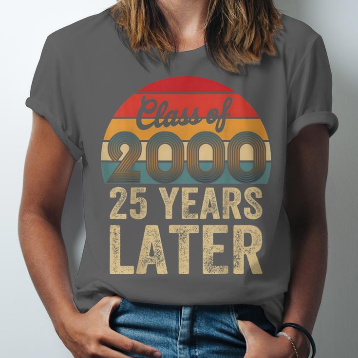 Vintage Class Of 2000 25 Years Later Reunion 25th Graduation Unisex Jersey T-Shirt