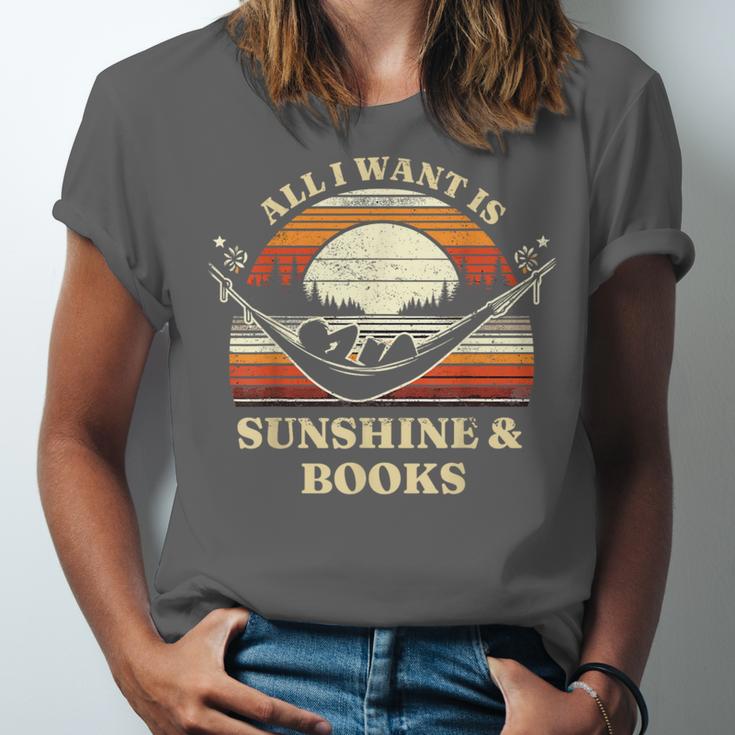 All I Want Is Sunshine & Books Summer Reading Unisex Jersey T-Shirt