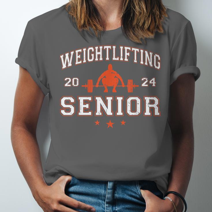 Weightlifting Senior 2024 Graduation Unisex Jersey T-Shirt