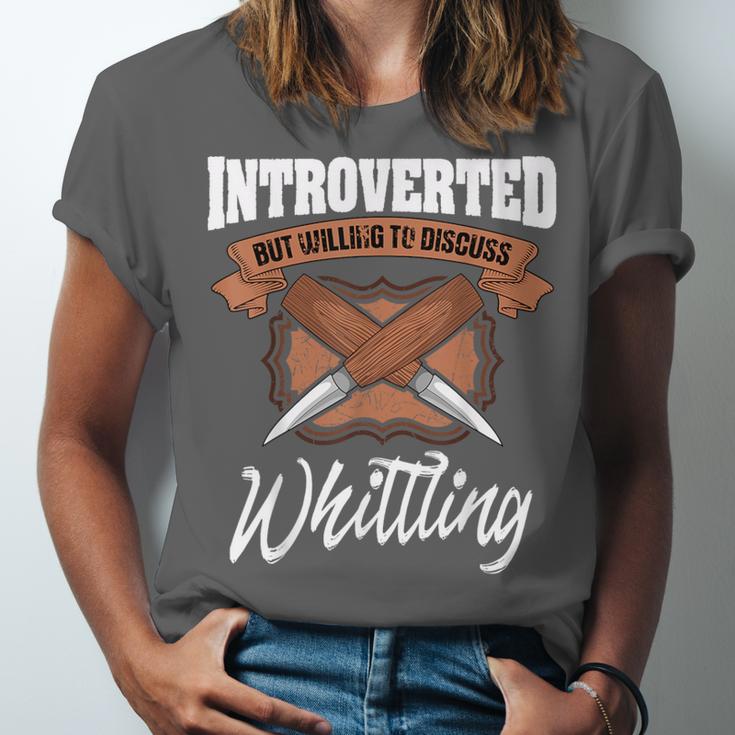 Whittling Hobby Woodcarve Introverted Wood Artist Whittler Unisex Jersey T-Shirt