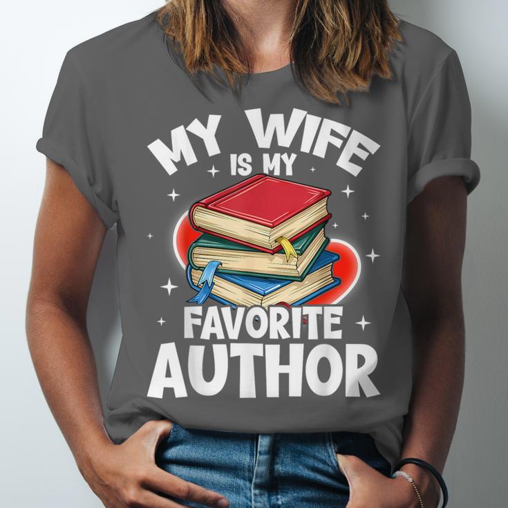 My Wife Is My Favorite Author Book Writer Unisex Jersey T-Shirt My Wife Is My Favorite Author Book Writer Unisex Jersey T-Shirt