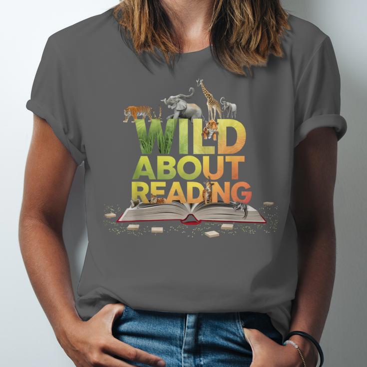 Wild About Reading Books Lovers Novelty Bookworm Library Day Unisex Jersey T-Shirt Wild About Reading Books Lovers Novelty Bookworm Library Day Unisex Jersey T-Shirt