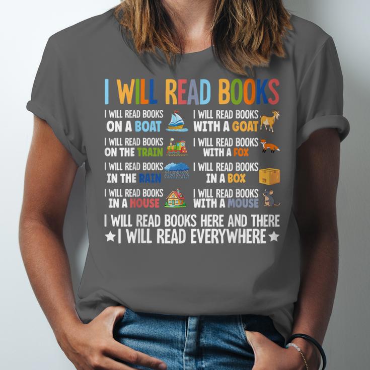 I Will Read Books On A Boat Fun Reading Lover Unisex Jersey T-Shirt