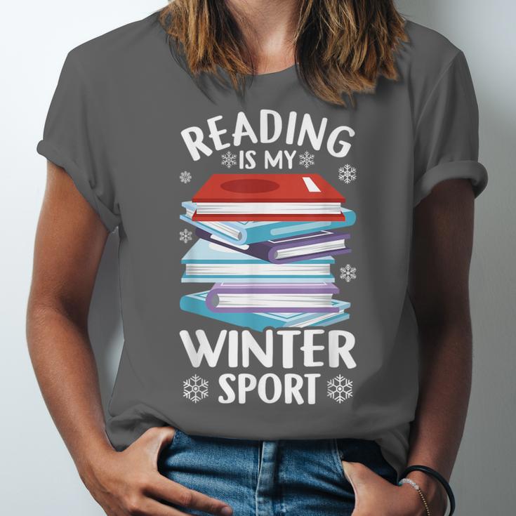Winter Reading Book Bookworm Winter Unisex Jersey T-Shirt Winter Reading Book Bookworm Winter Unisex Jersey T-Shirt