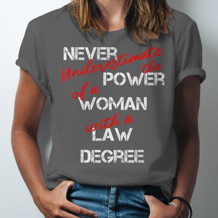 Woman Law Degree Graduation Diploma Party Unisex Jersey T-Shirt