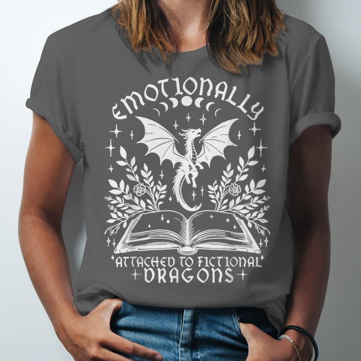 Women Dragons Bookish Fantasy Book Club Book Lover Reader Unisex Jersey T-Shirt