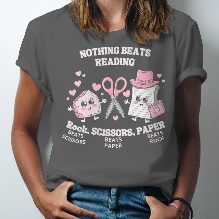 Women's Nothing Beats Reading Book Lover Statement Unisex Jersey T-Shirt Women's Nothing Beats Reading Book Lover Statement Unisex Jersey T-Shirt