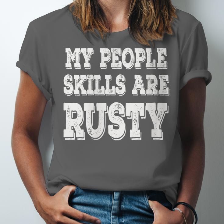 Women's My People Skills Are Rusty Introvert SPN Moments Unisex Jersey T-Shirt Women's My People Skills Are Rusty Introvert SPN Moments Unisex Jersey T-Shirt