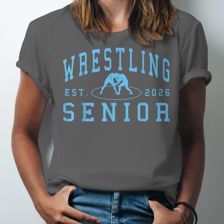 Wrestling Senior Night Wrestling Senior 2026 Graduation 70 Unisex Jersey T-Shirt