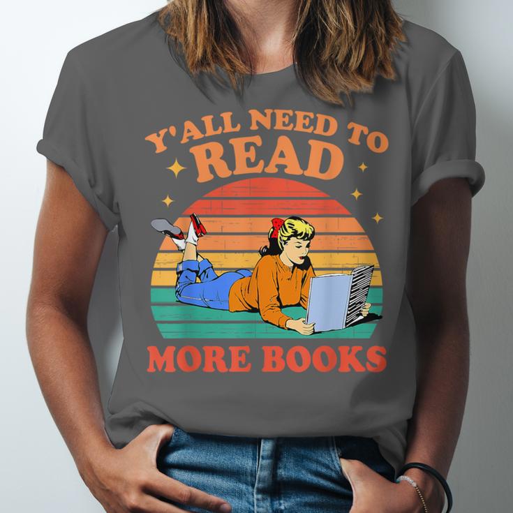Y'All Need To Read More Books Book Lover Vintage Unisex Jersey T-Shirt