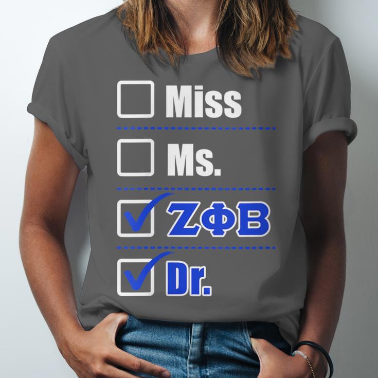 Zeta Phi Beta Doctor Graduation Zeta Phi Beta HBCU Doctor Unisex Jersey T-Shirt