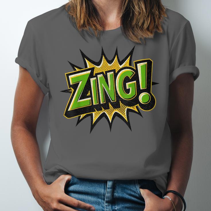 ZING Comic Book Retro Artwork – Cartoon Collector Unisex Jersey T-Shirt