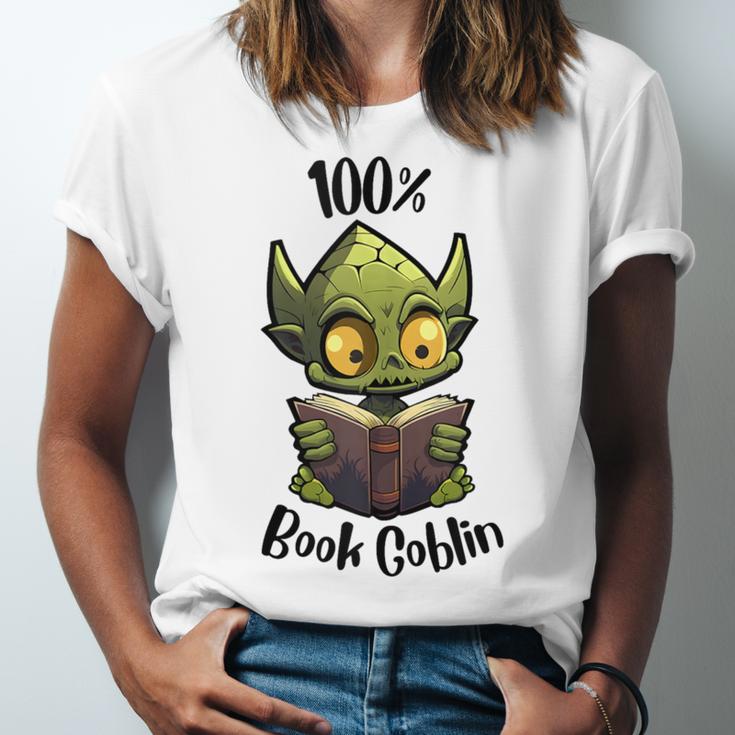 100 Book Goblin Cute Book Reader And Library Lover Unisex Jersey T-Shirt 100 Book Goblin Cute Book Reader And Library Lover Unisex Jersey T-Shirt
