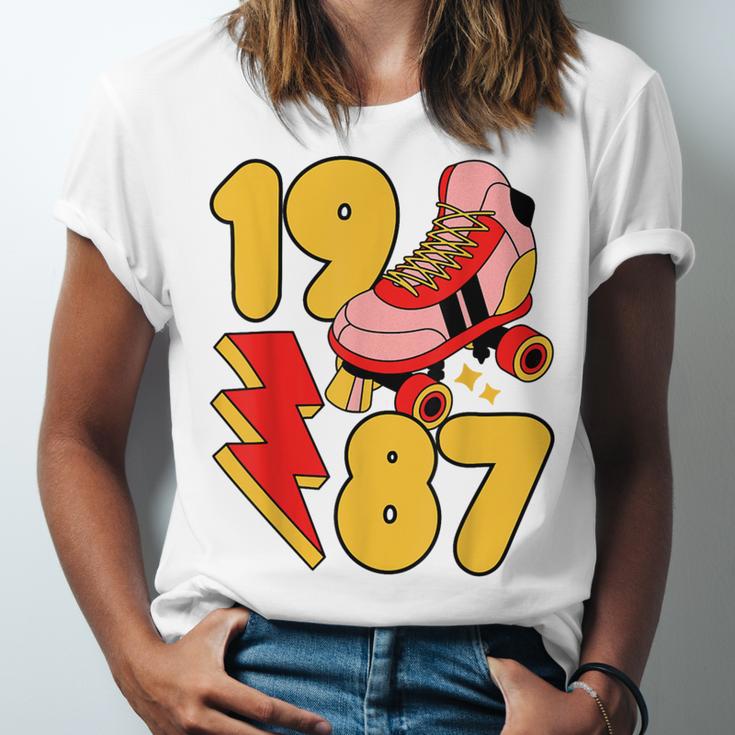 1987 Retro Roller Skate Vintage 80s Nostalgia Collector Unisex Jersey T-Shirt