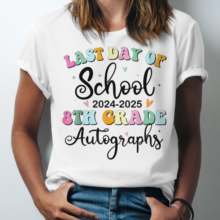 2026 Last Day Of School Autograph 8th Grade Graduation Party Unisex Jersey T-Shirt
