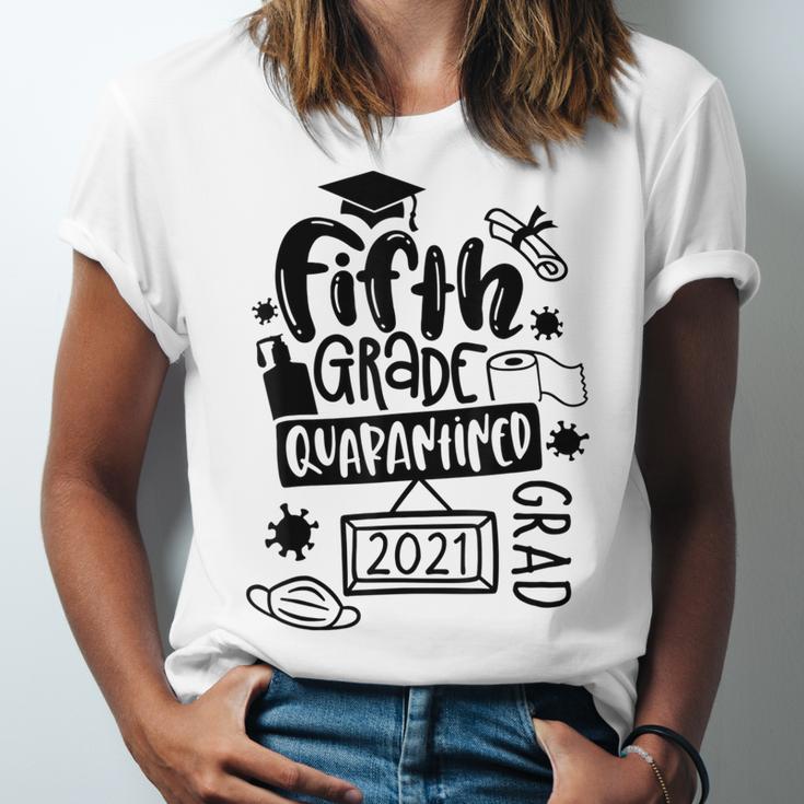 5th Grade Graduate 2021 Graduate Quarantine Fifth Graduation Unisex Jersey T-Shirt