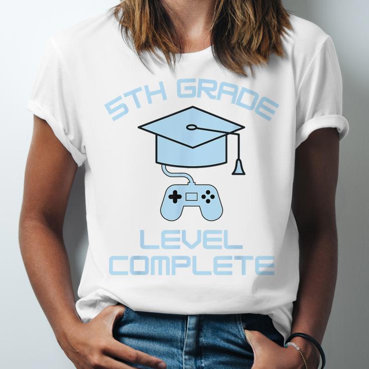 5th Grade Level Complete Fifth Grade Gamer Graduation Day Unisex Jersey T-Shirt