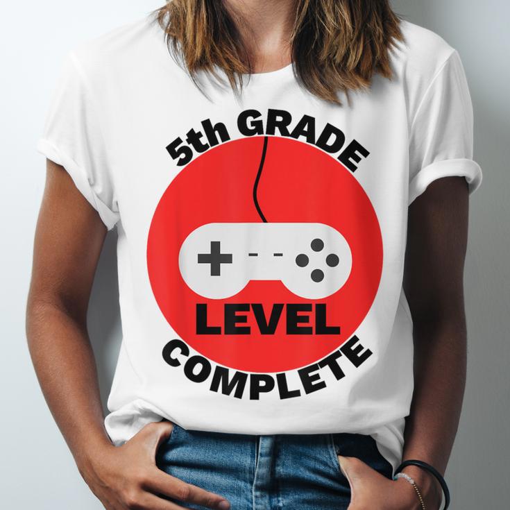 5th Grade Level Complete Gamer Graduation Unisex Jersey T-Shirt