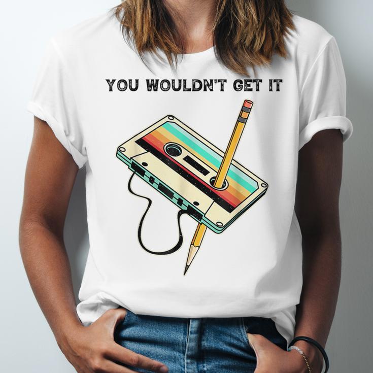 70s 80s 90s Retro Party Costume Nostalgia Cassette Unisex Jersey T-Shirt