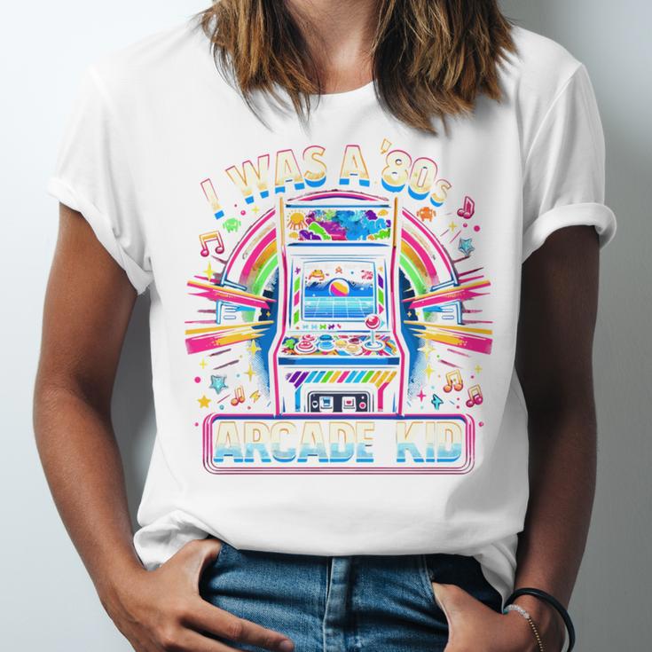 80s Arcade Kid Vintage Gamer Nostalgia Unisex Jersey T-Shirt