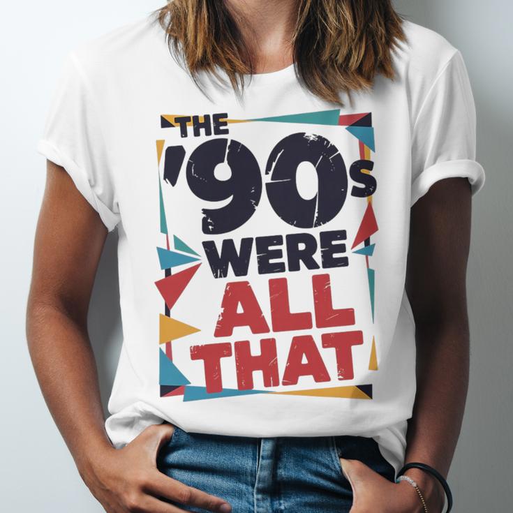 The 90s Were All That – Retro 1990s Nostalgia Tee Premium Tri-Blend Unisex Jersey T-Shirt