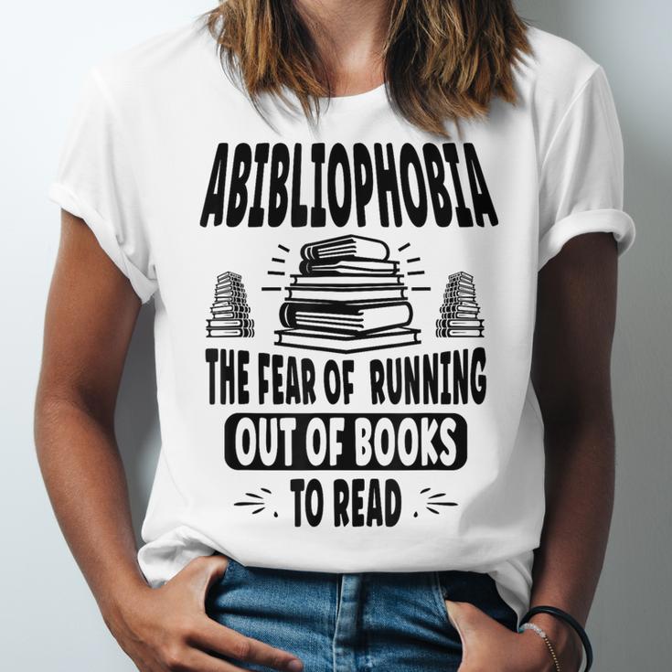 Abibliophobia Definition Book Reading Lover Fans Text Unisex Jersey T-Shirt