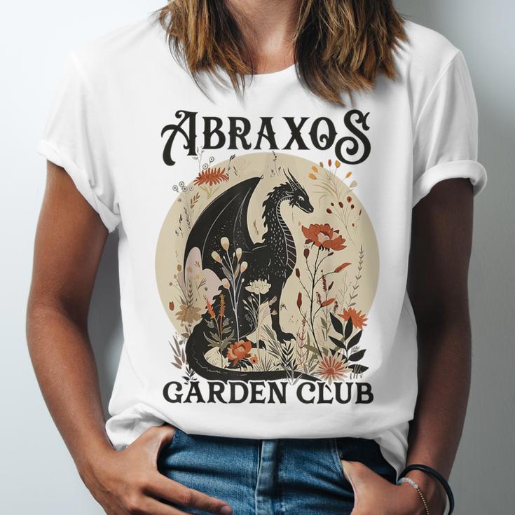 Abraxos Flower Garden Club Book Lover Fantasy Dragon Bookish Unisex Jersey T-Shirt Abraxos Flower Garden Club Book Lover Fantasy Dragon Bookish Unisex Jersey T-Shirt