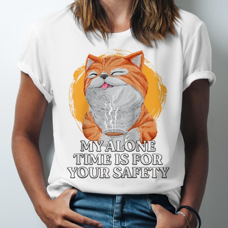 My Alone Time Is For Your Safety Coffee Lover Introvert Raglan Baseball Tee Unisex Jersey T-Shirt